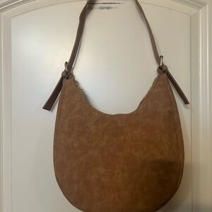 Fourth Studio Elegant Brown Leather Like Hobo Bag